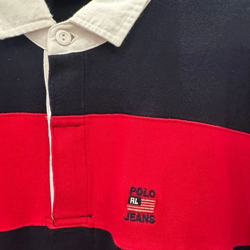 BUNDLE Ralph Lauren Big Pony Navy XLT Polo+XL Red Striped Rugby, Women 2XL